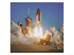 space-shuttle-lifting-off-launch-pad-posters